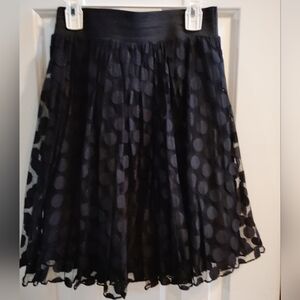 Elegant Black Polka Dot Skirt
